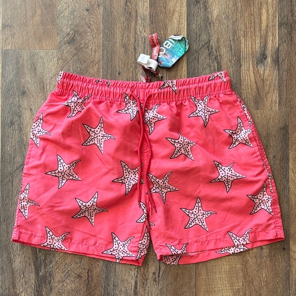 inbox Other - Inbox Pink Starfish Swim Trunks Large New With Tags